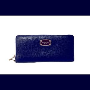 Michael Kors blue leather wallet (Authentic)
